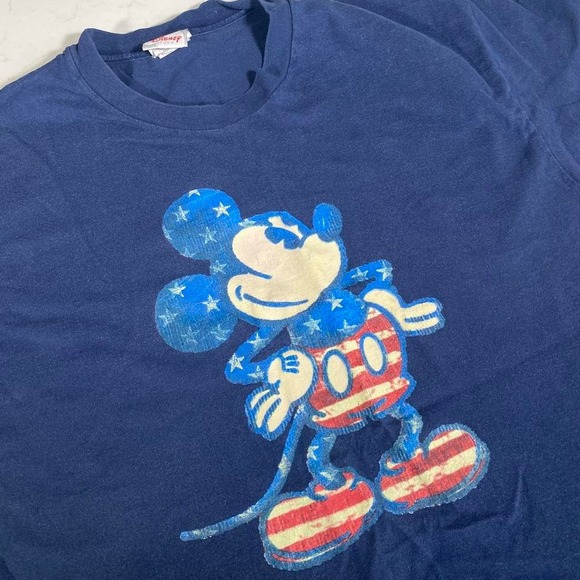 Disney Other - Vintage 90s Disney Store Mickey Mouse USA Patriotic T-Shirt large Made in USA